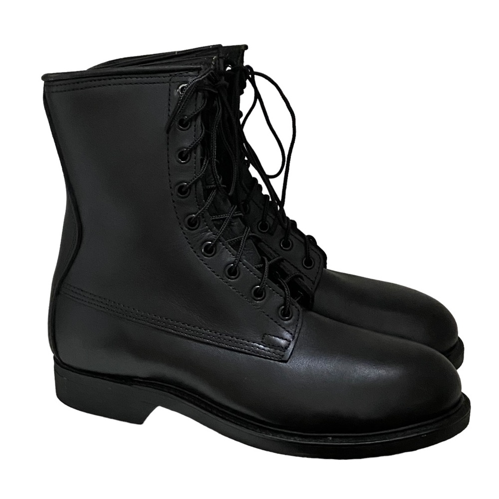 Vintage COVE Shoe Co Biltrite Combat Boots Black Leather Military